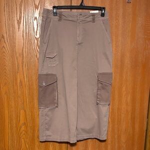 SO pink front split cargo skirt NWT